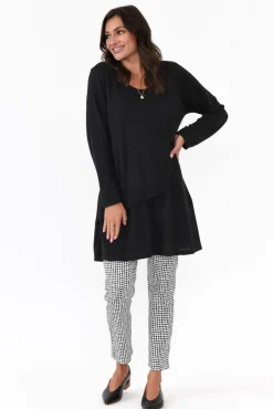 Tunic Tops<Hourglass Emmett Black Knit Tunic