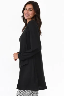 Tunic Tops<Hourglass Emmett Black Knit Tunic