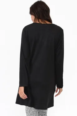 Tunic Tops<Hourglass Emmett Black Knit Tunic