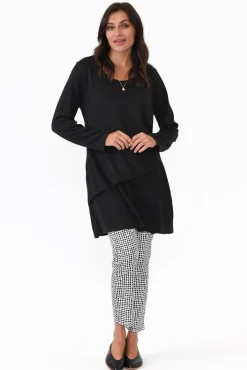 Tunic Tops<Hourglass Emmett Black Knit Tunic
