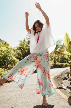 Pants<Red Lotus Erin Cherry Blossom Wide Leg Pant