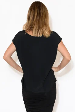 Sleeved Tops<Slate the Label Essi Black Shell Top