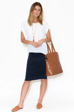 Sleeved Tops<Slate the Label Essi White Shell Top