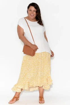 Sleeved Tops<Slate the Label Essi White Shell Top