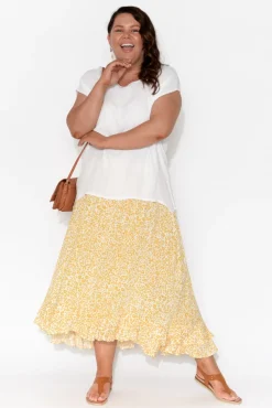 Sleeved Tops<Slate the Label Essi White Shell Top