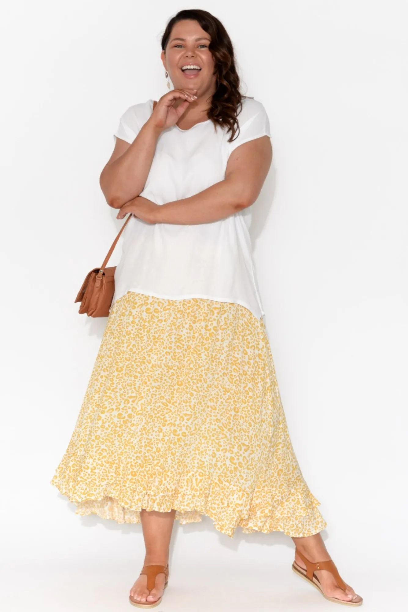 Sleeved Tops<Slate the Label Essi White Shell Top