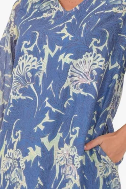 Cotton Dresses<Caju Eugene Blue Abstract Sequin Cotton Dress