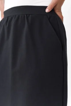 Skirts<Betty Basics Evie Charcoal Cotton Blend Skirt