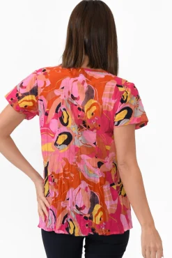 Cotton Tops<One Summer Fia Pink Poppy Cotton Top