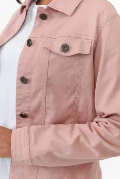 Jackets<Cali and Co Florida Blush Cotton Stretch Jacket