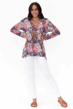 Pants<Cafe Latte Flynn White Cotton Blend Stretch Pant