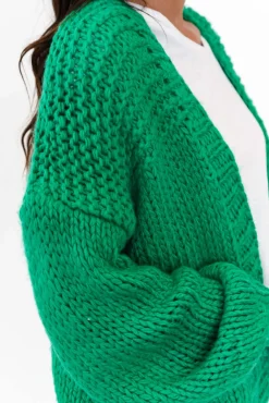 Cardigans<Paper Heart Freddie Green Knit Pocket Cardigan