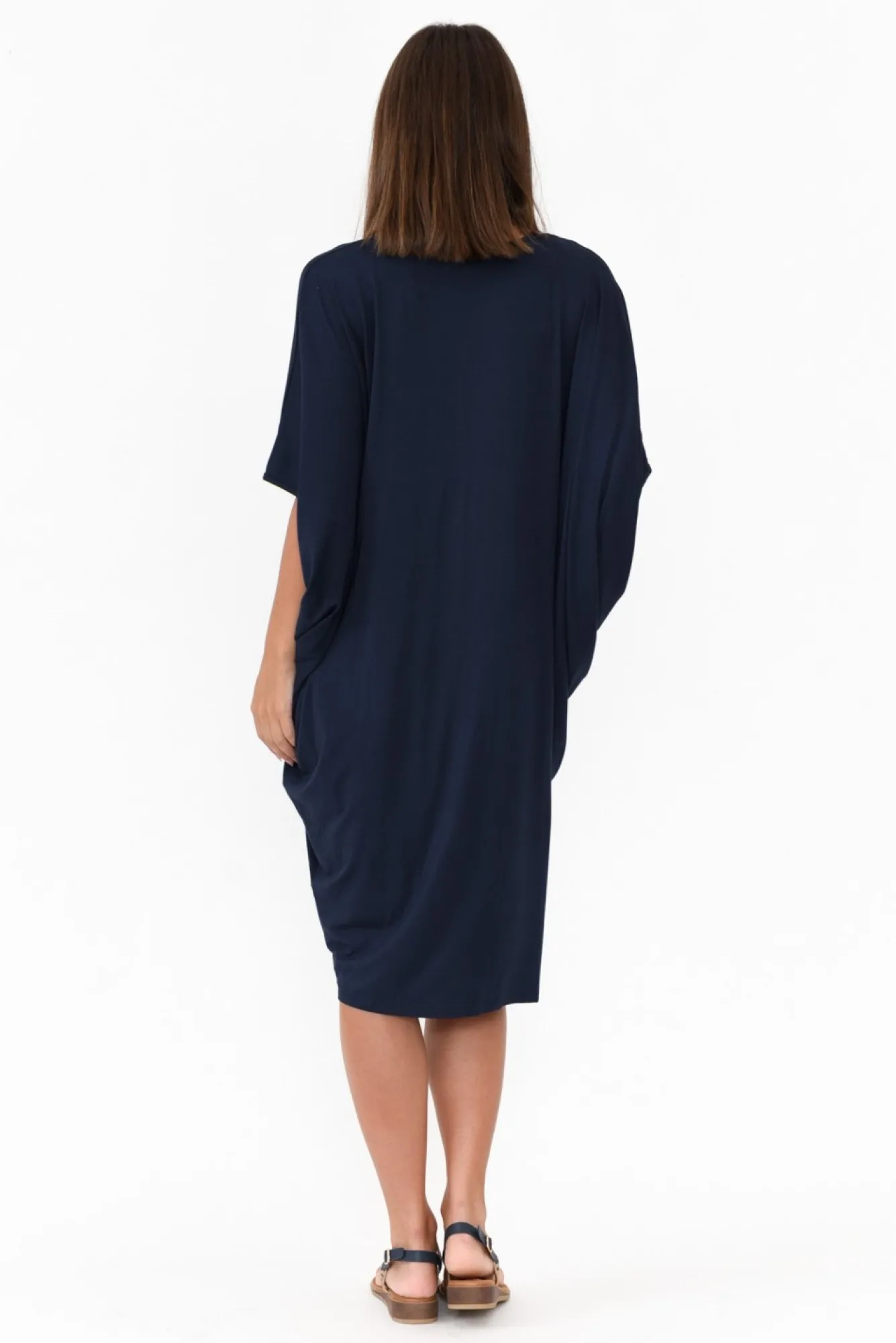 Bamboo Dresses<PQ Freya Navy Bamboo Batwing Dress