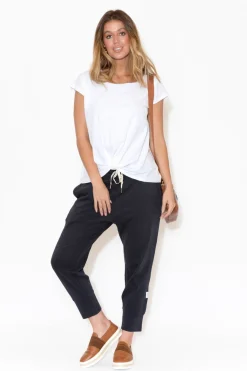 Pants<Elm Fundamental Brunch Navy Cotton Pant