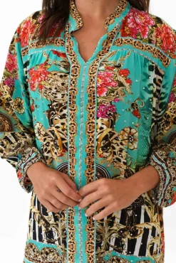Sleeved Tops<Fashion Spectrum Garden Delight Silk Sequin Top