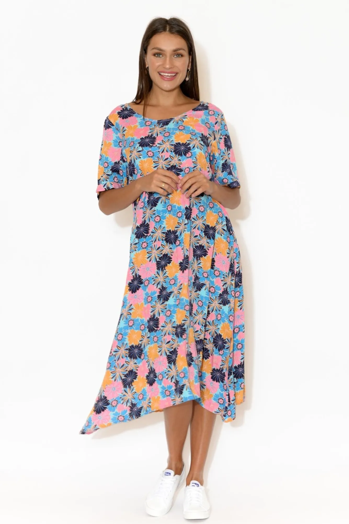 Below Knee Dresses<Slate the Label Geneva Navy Floral Dress