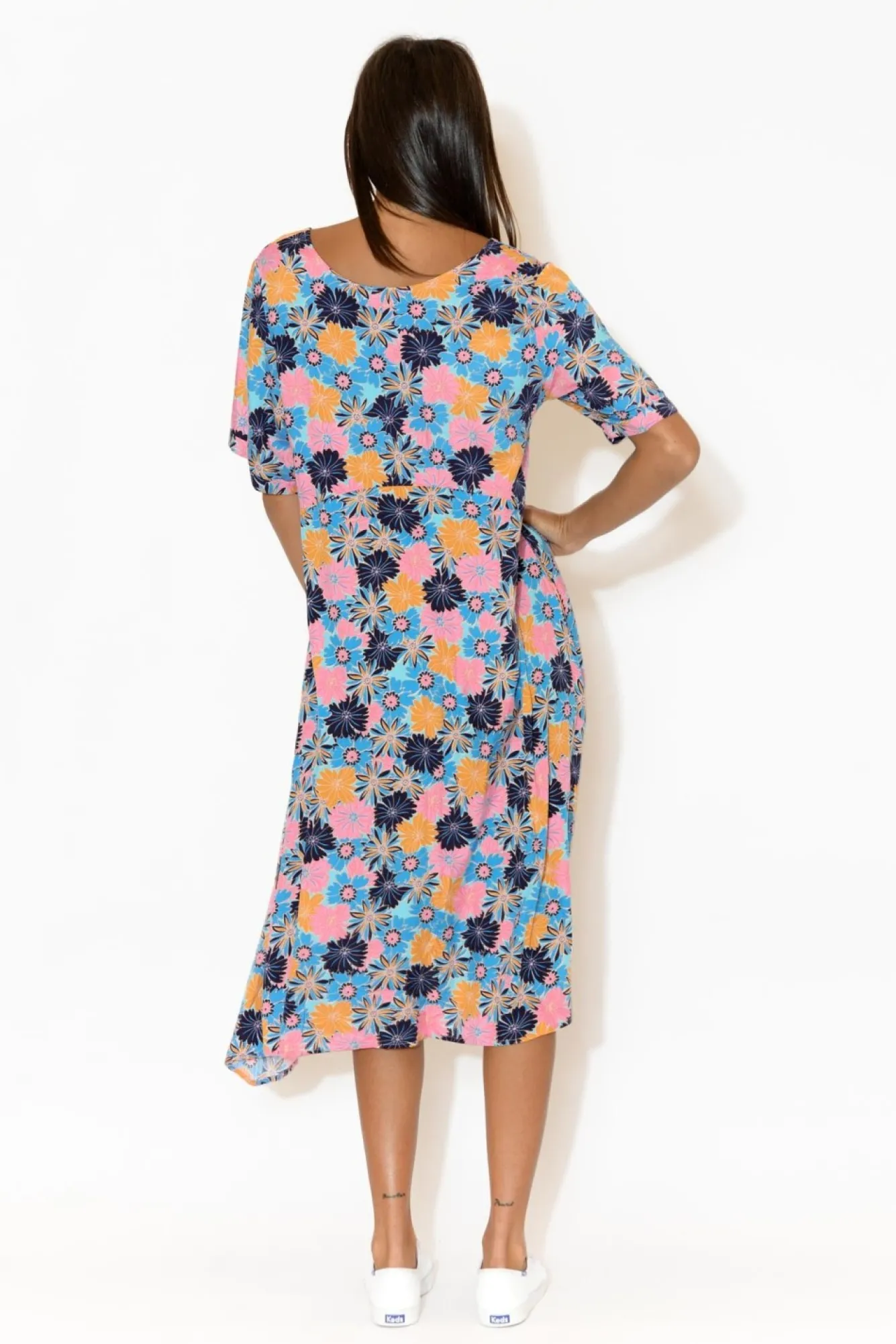 Below Knee Dresses<Slate the Label Geneva Navy Floral Dress