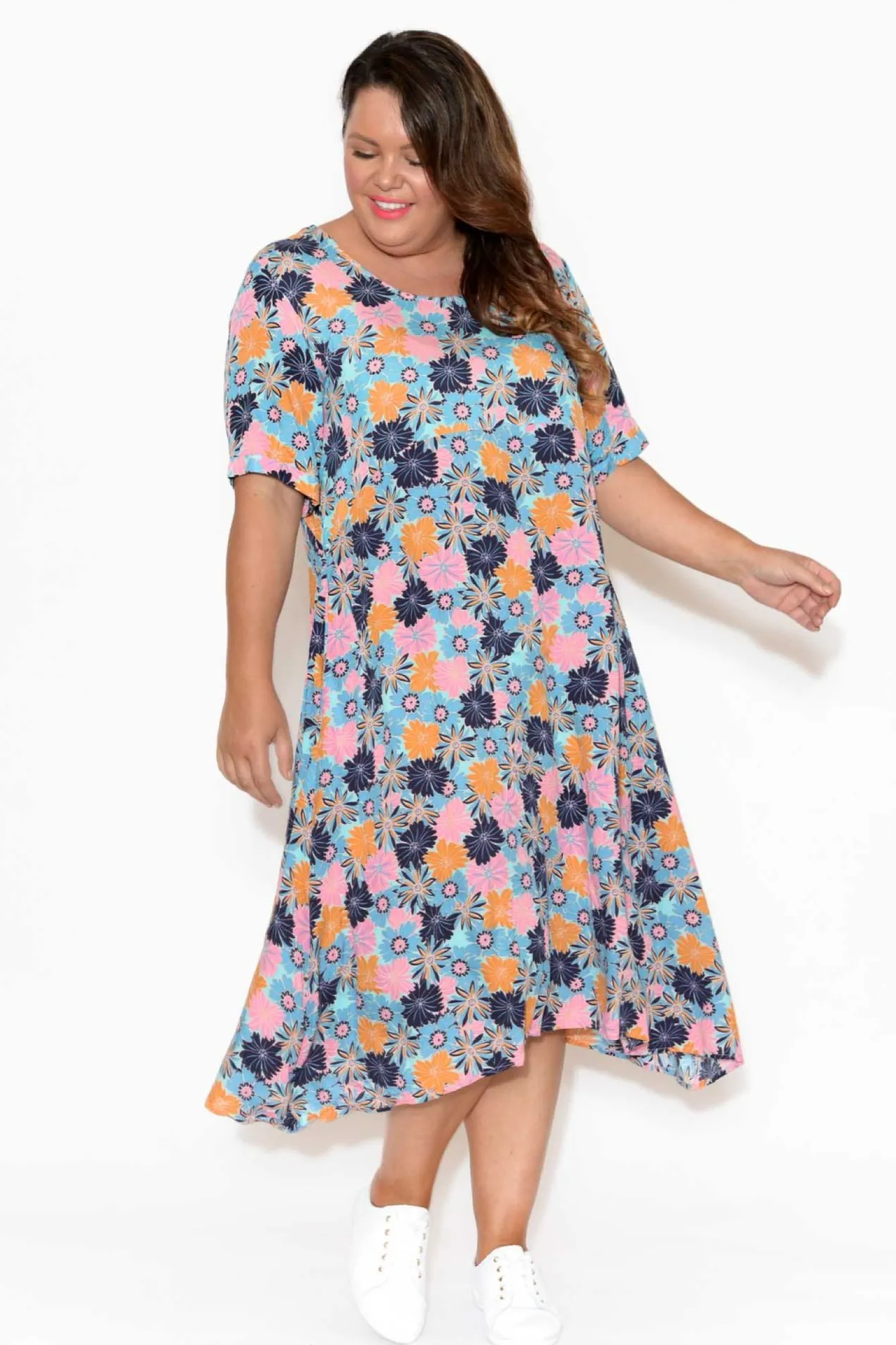 Below Knee Dresses<Slate the Label Geneva Navy Floral Dress