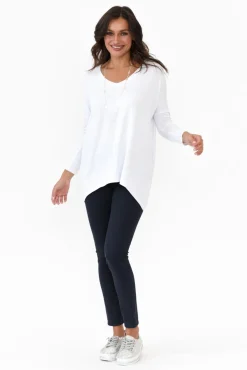 Sleeved Tops<Betty Basics Geneva White Oversized Top