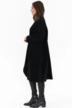 Jackets<Frederic Genevieve Black Velvet Coat