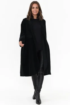 Jackets<Frederic Genevieve Black Velvet Coat