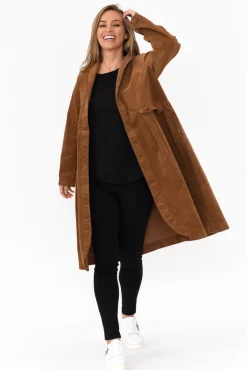 Jackets<Frederic Genevieve Brown Velvet Coat