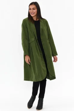 Jackets<Frederic Genevieve Emerald Velvet Coat