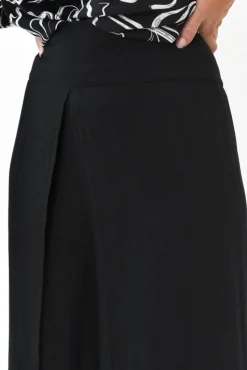 Pants<Willow Tree Gianna Black Linen Wide Leg Pant