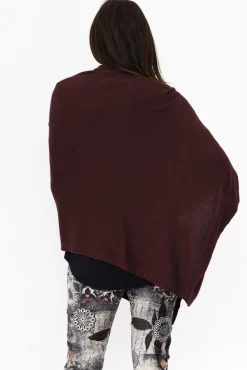 Ponchos<Tirelli Gisele Brown Button Up Poncho