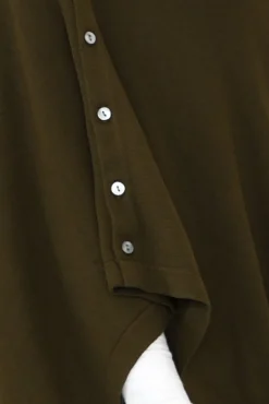 Ponchos<Tirelli Gisele Khaki Button Up Poncho