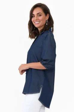 Shirts<Liberty Rose Glinda Blue Denim Shirt