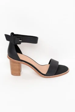 Heeled Sandals<Nude Shoes Grady Black Leather High Heel