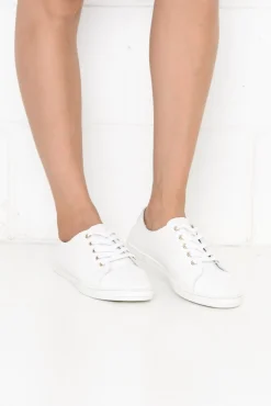 White Sneakers<Alfie and Evie Greenie White Leather Sneaker