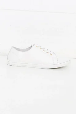White Sneakers<Alfie and Evie Greenie White Leather Sneaker