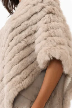 Ponchos<365 Days Greer Stone Fur Poncho