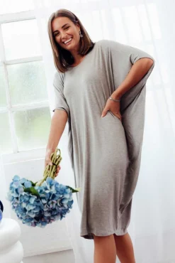 Batwing Dresses<Betty Basics Grey Marle Maui Dress