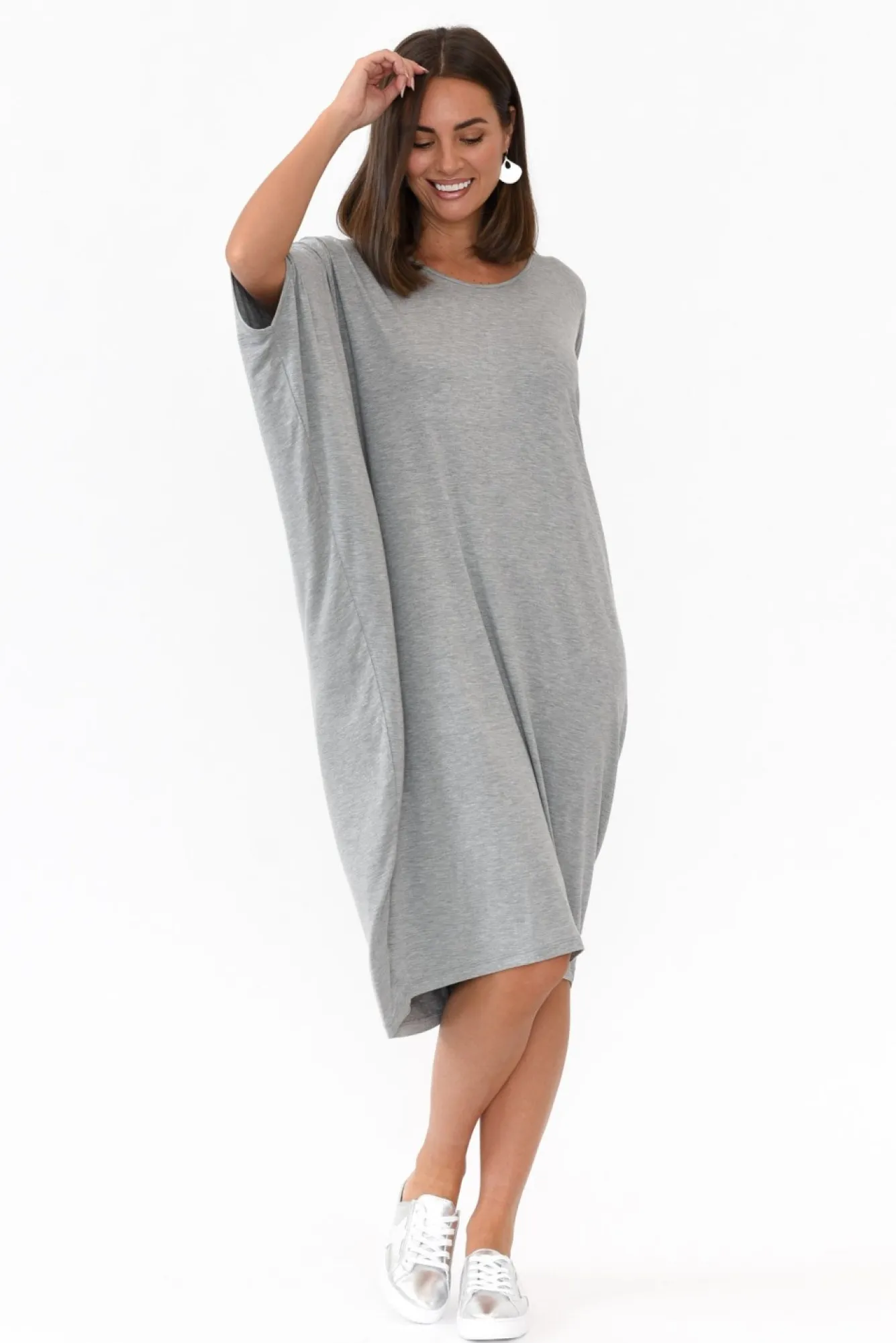 Batwing Dresses<Betty Basics Grey Marle Maui Dress