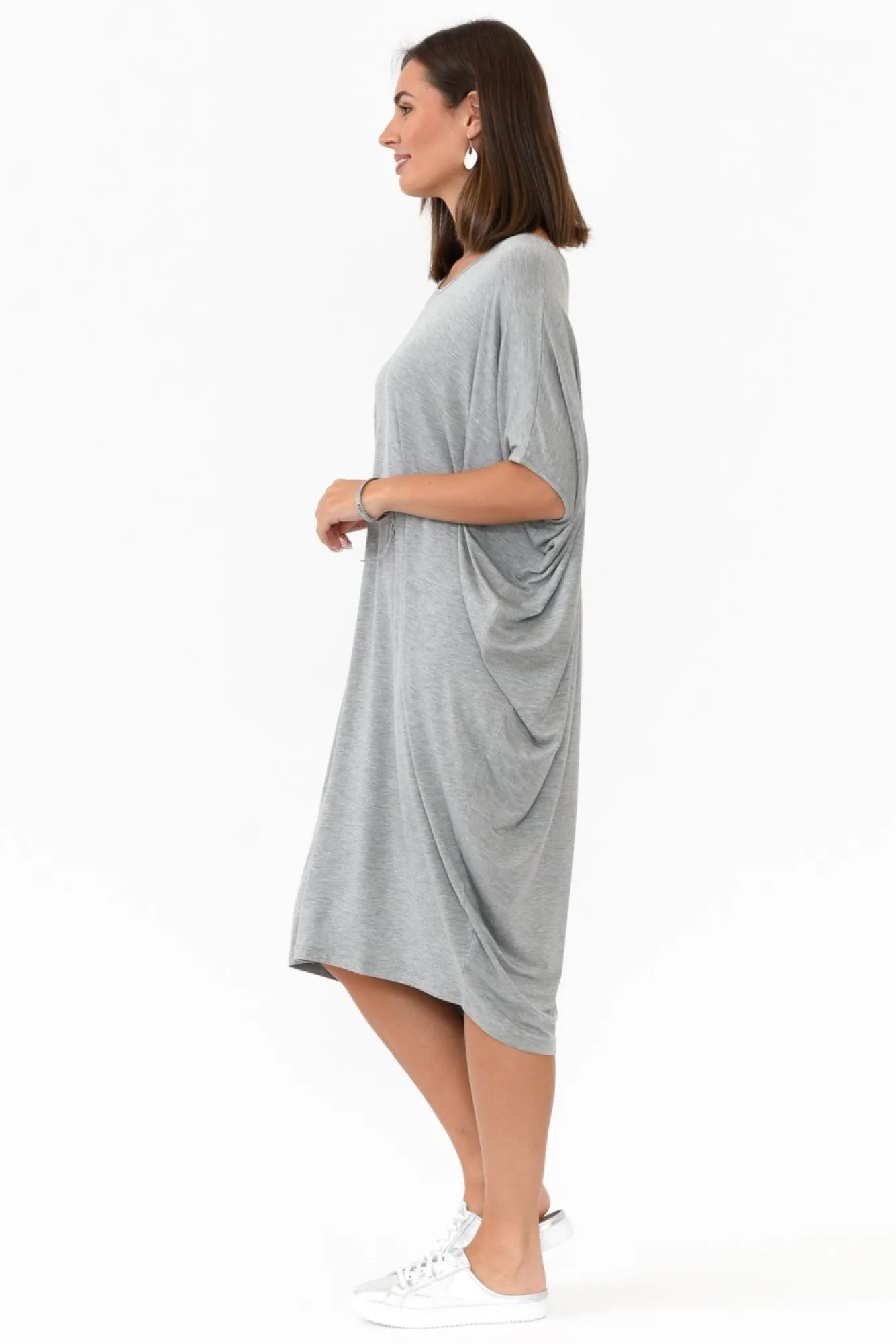 Batwing Dresses<Betty Basics Grey Marle Maui Dress