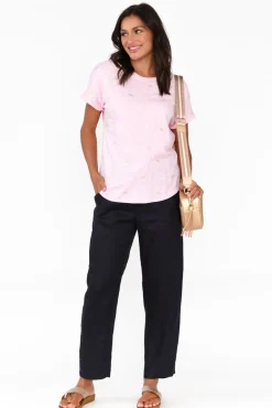 Cotton Tops<Betty Basics Hailey Pink Pineapple Cotton Tee