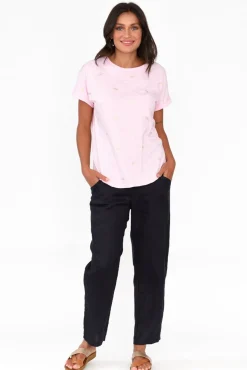 Cotton Tops<Betty Basics Hailey Pink Pineapple Cotton Tee