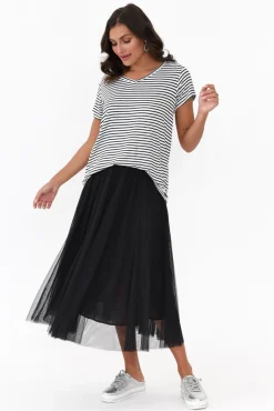 Skirts<Silver Wishes Harrison Black Tulle Skirt