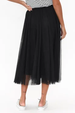 Skirts<Silver Wishes Harrison Black Tulle Skirt
