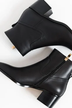 Boots<Nude Shoes Haven Black Leather Ankle Boot