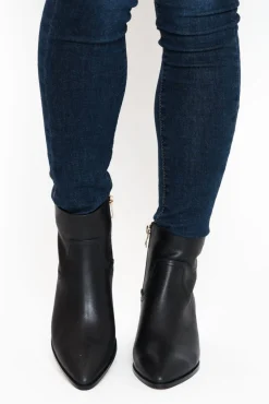 Boots<Nude Shoes Haven Black Leather Ankle Boot