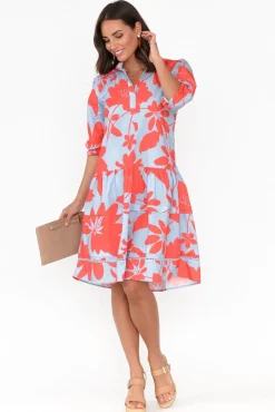 Cotton Dresses<Maude Vivante Hayes Bright Blooms Cotton Poplin Dress