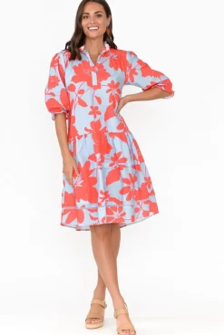 Cotton Dresses<Maude Vivante Hayes Bright Blooms Cotton Poplin Dress