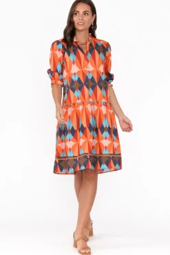 Cotton Dresses<Maude Vivante Hayes Kaleidoscope Cotton Poplin Dress