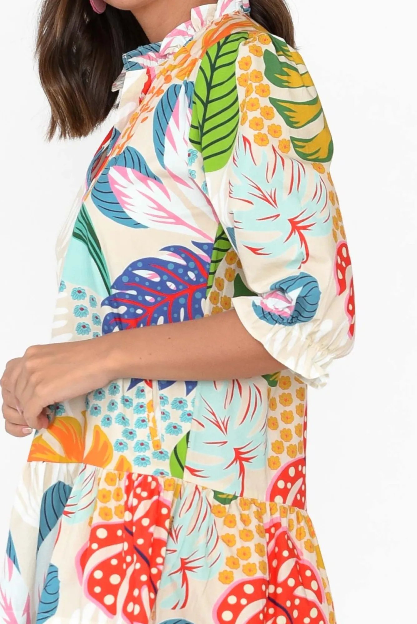 Cotton Dresses<Maude Vivante Hayes Vanilla Forest Cotton Poplin Dress