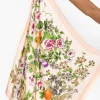 Scarves<Zoda Hilde Pink Satin Floral Square Scarf