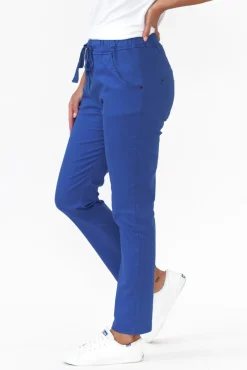 Pants<Cali and Co Hoffman Cobalt Cotton Pant